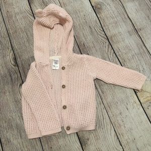 Light pink Carter’s button down with animal ears